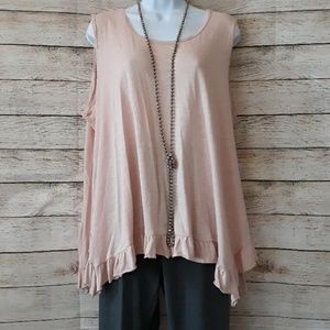 Cupid Ruffle Sharkbite Hem Tunic